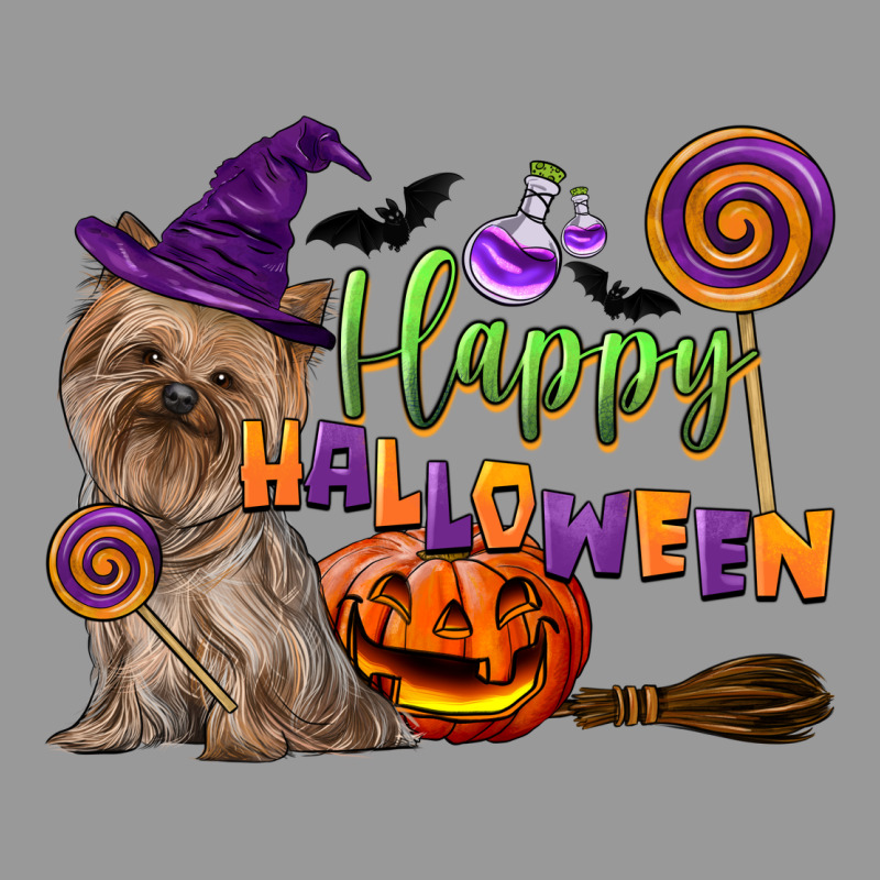 Happy Halloween With Yorkshire Terrier Dog Vintage Hoodie by LillyAllenDesigns | Teevron