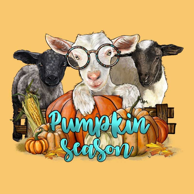 Pumpkin Season With Baby Sheeps And Goat Vintage Hoodie by LillyAllenDesigns | Teevron