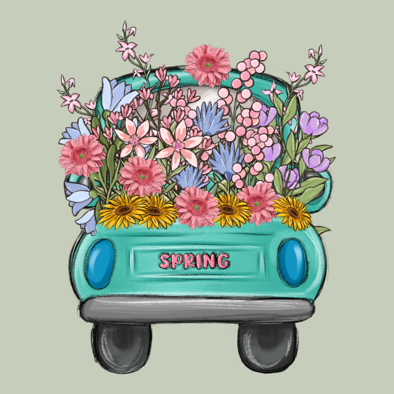 Truck With Flowers Malia Ladies Tee by MaliasSmallBusiness | Teevron
