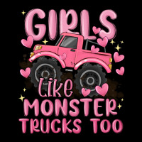 Girls Like Monster Trucks Too Heavy Core Tee | Teevron