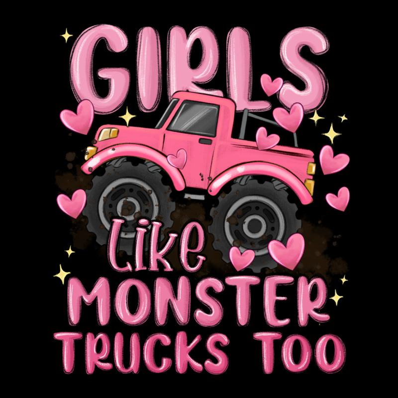Girls Like Monster Trucks Too Heavy Core Tee by MaliasSmallBusiness | Teevron
