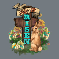 He Is Risen Bunny Cross Easter Day Heavyweight Sweatshirt | Teevron