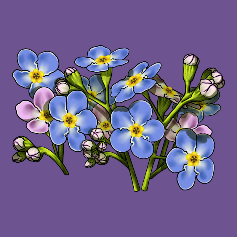 Forget Me Not Flower Illustrations Vintage Tee by LillyAllenDesigns | Teevron