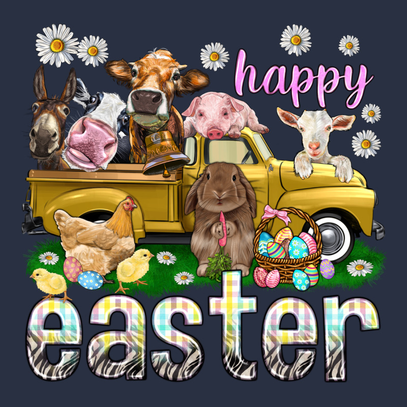 Happy Easter Truck With Farm Animals Easter Day Heavyweight Sweatshirt by HowdyJamesFarm | Teevron