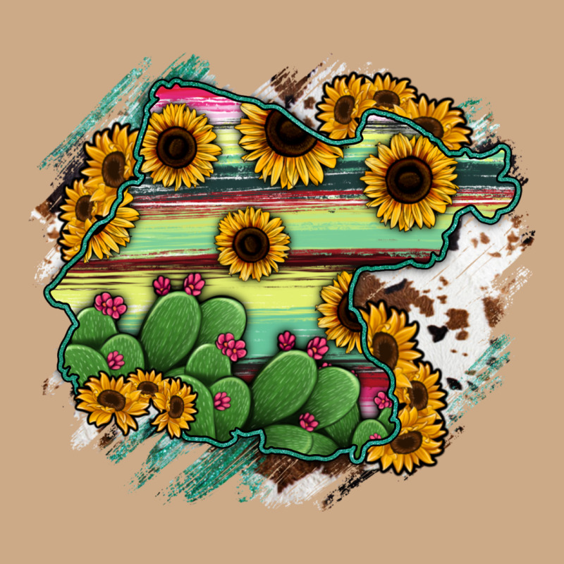 Guanajuato Sunflower Serape Map Vintage Hoodie by RanaPortraitStore | Teevron