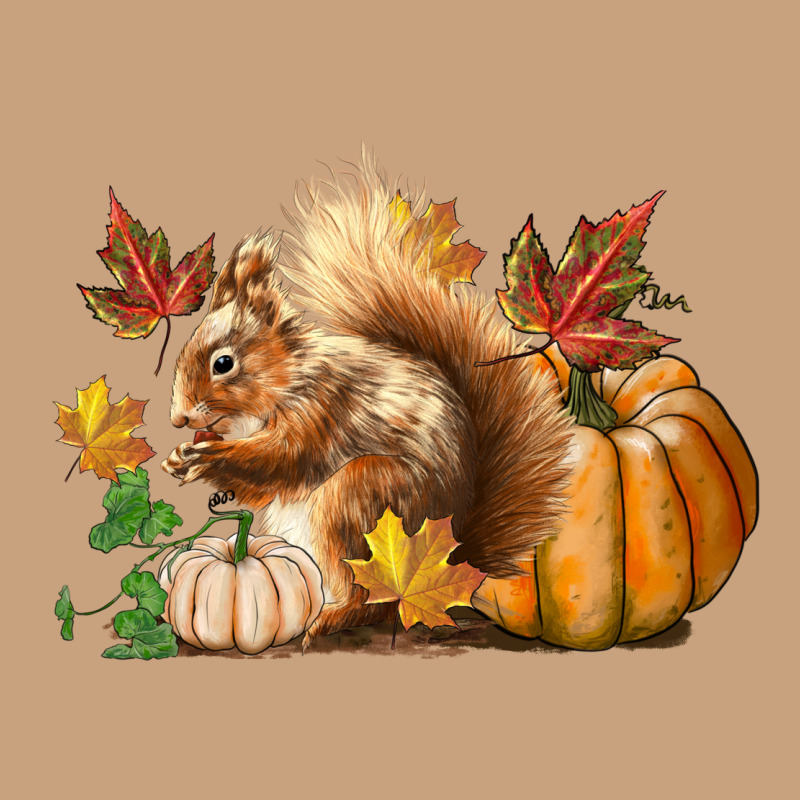 Fall Squirrel Vintage Tee by LillyAllenDesigns | Teevron
