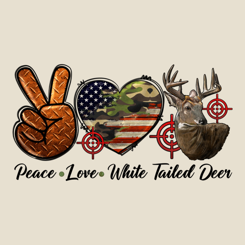Peace Love White Tailed Deer Urban Hoodie by LillyAllenDesigns | Teevron