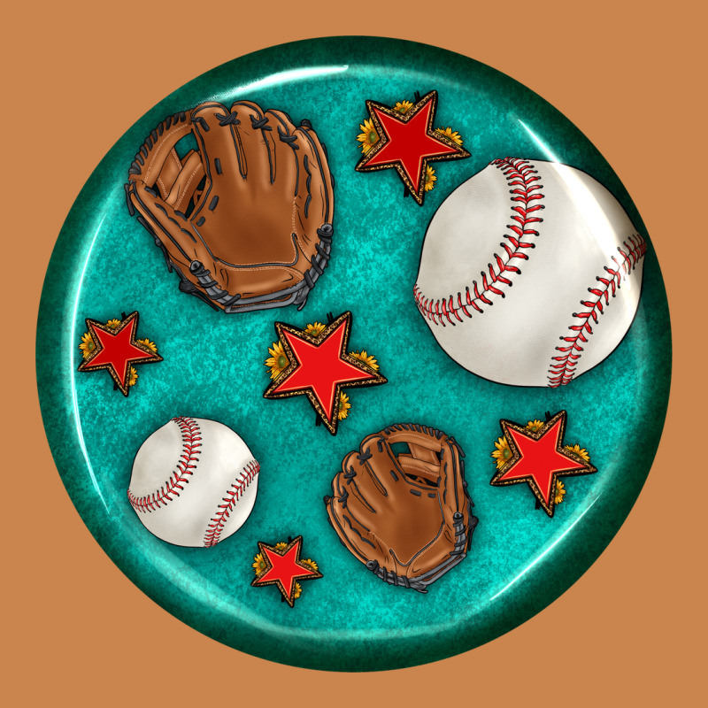 Baseball With Sunflower Round Earrings Heavyweight Hoodie by BundleAndBundleShop | Teevron