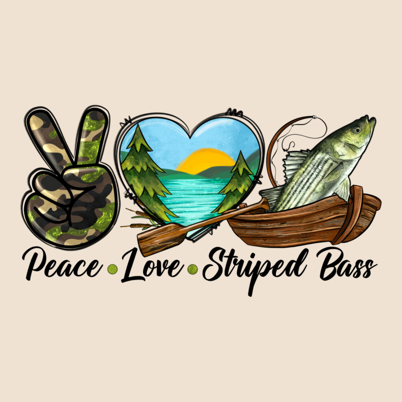 Camouflage Peace Love Striped Bass Urban Hoodie by LillyAllenDesigns | Teevron
