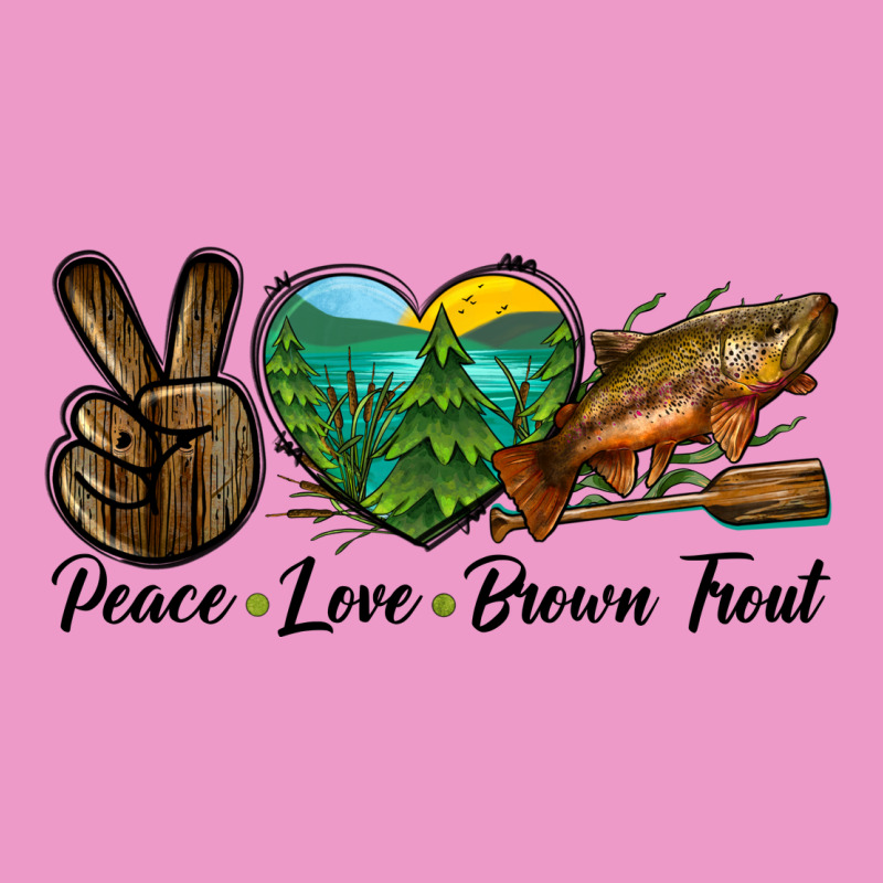 Peace Love Brown Trout Urban Hoodie by LillyAllenDesigns | Teevron