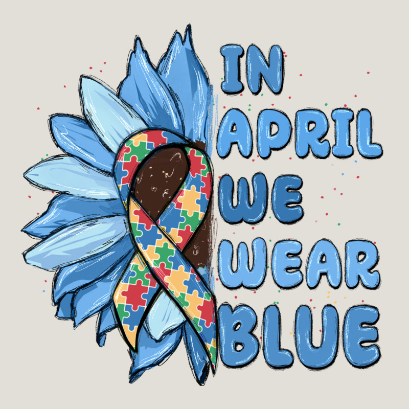 In April We Wear Blue Heavy Core Tee by MaliasSmallBusiness | Teevron