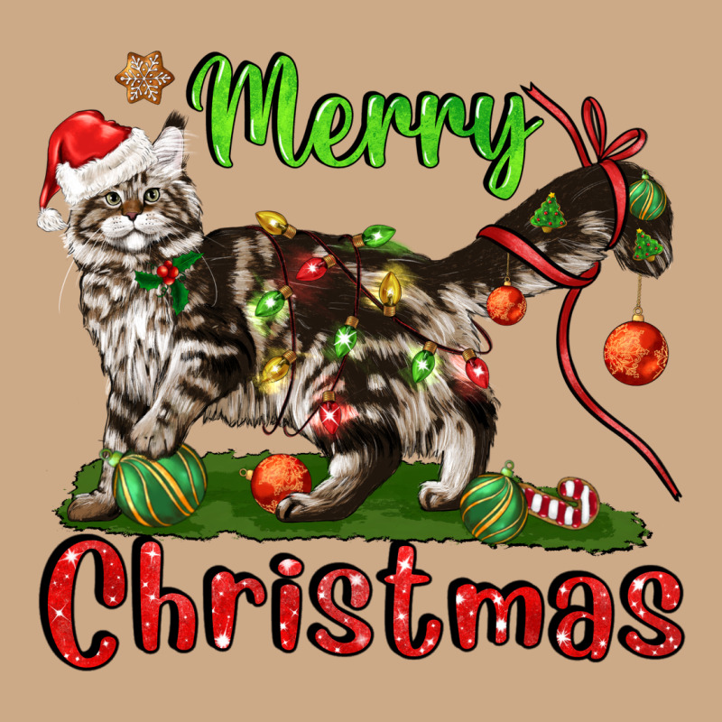 Maine Coon Cat Merry Christmas Vintage Hoodie by LillyAllenDesigns | Teevron
