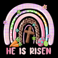 He Is Risen Easter Rainbow Ladies Tee | Teevron