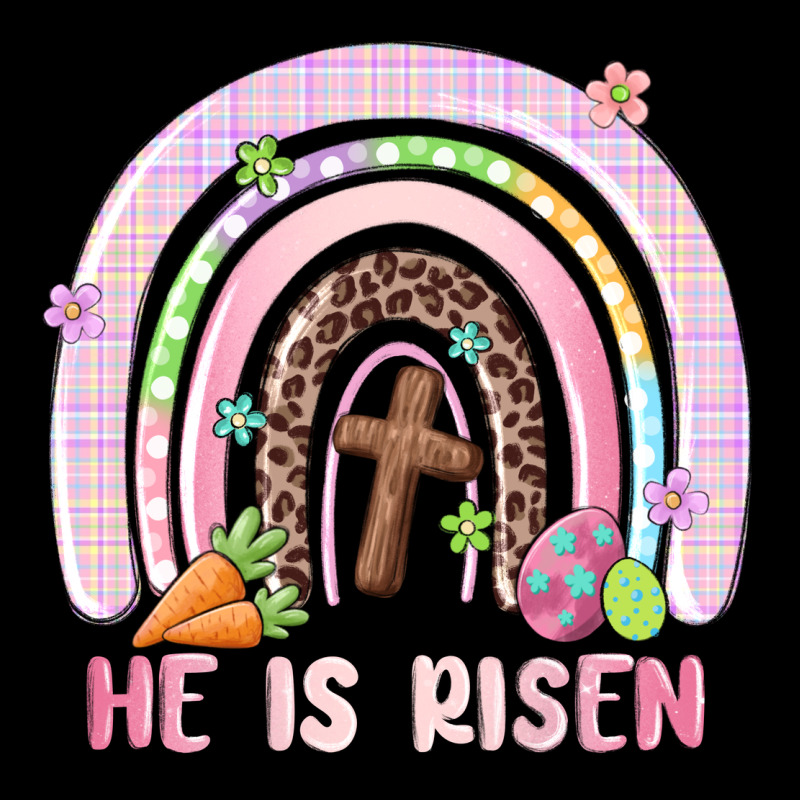 He Is Risen Easter Rainbow Ladies Tee by MaliasSmallBusiness | Teevron
