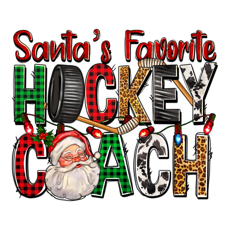 Santa's Favorite Hockey Coach For Christmas Heavyweight Hoodie by FaDigitalArtStudio | Teevron