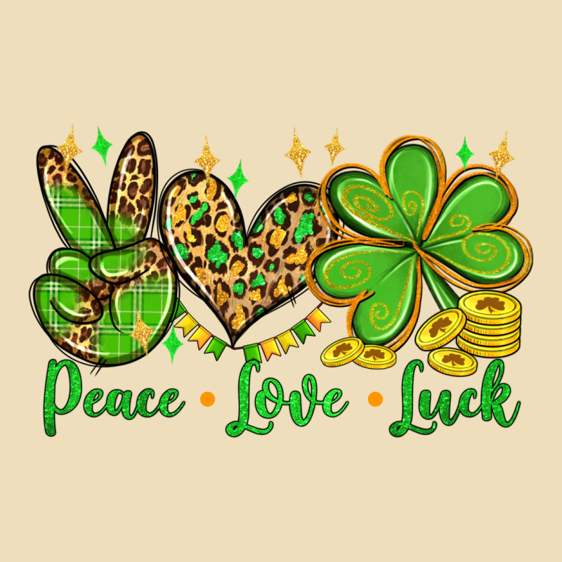 St. Patrick's Day Peace Love Luck Premium Hoodie by OliviaCreatesArt | Teevron