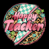 Happy Teacher Lighting Bolt Ladies Tee | Teevron