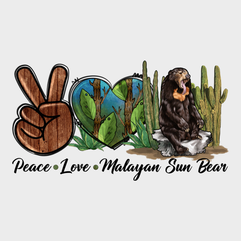 Peace Love Malayan Sun Bear Urban Hoodie by LillyAllenDesigns | Teevron