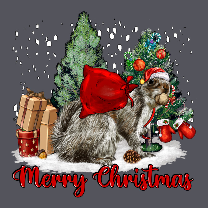 Merry Christmas Gray Squirrel Vintage Hoodie by LillyAllenDesigns | Teevron