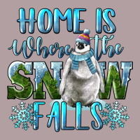 Home Is Where The Snow Falls Winter Penguin Vintage Hoodie | Teevron