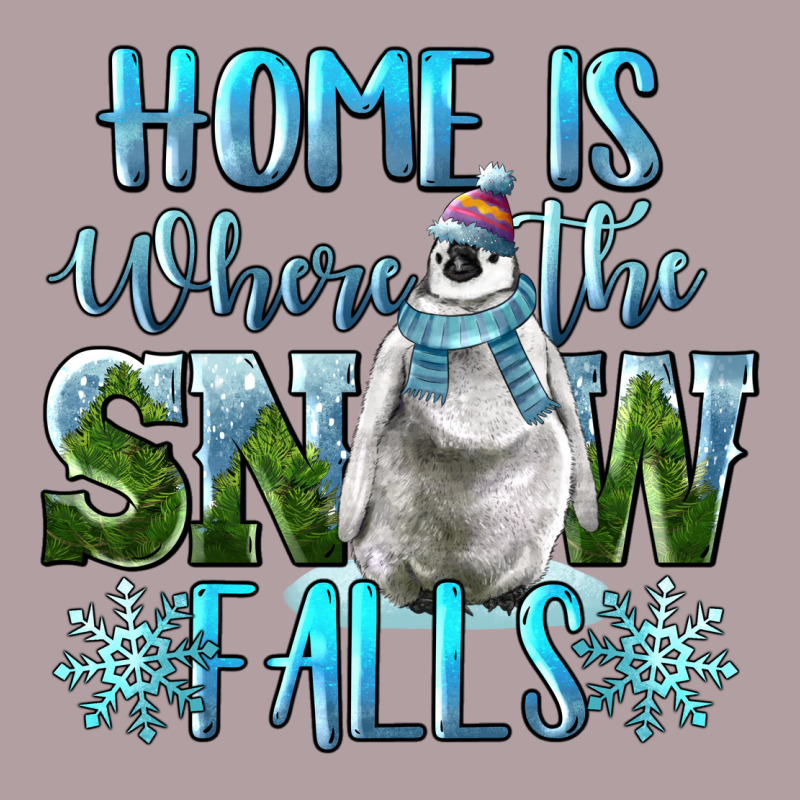 Home Is Where The Snow Falls Winter Penguin Vintage Hoodie by LillyAllenDesigns | Teevron