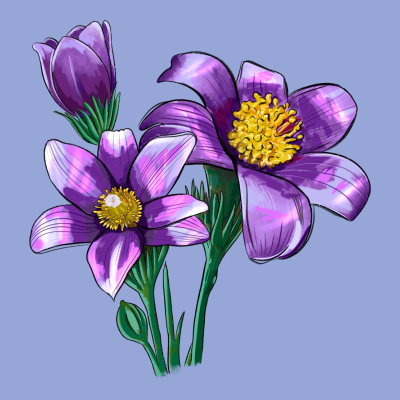 Pasque Flower Illustrations Classic Tee by LillyAllenDesigns | Teevron