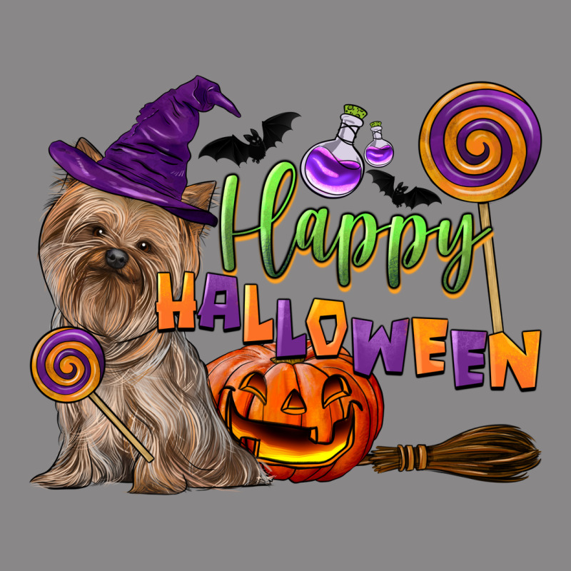 Happy Halloween With Yorkshire Terrier Dog Vintage Tee by LillyAllenDesigns | Teevron