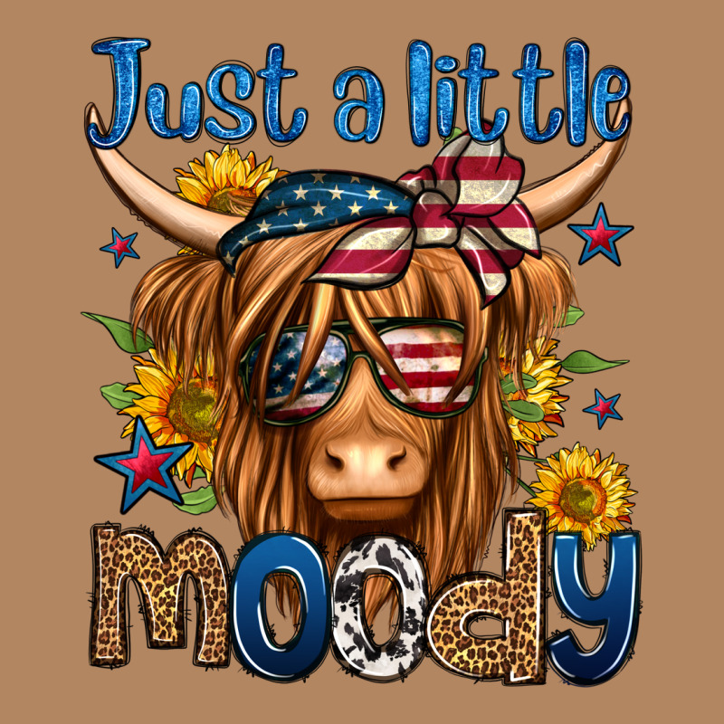 Just A Little Moody 4th Of July Long Haired Cow Long Sleeve Tee by Jasminsmagicworld | Teevron
