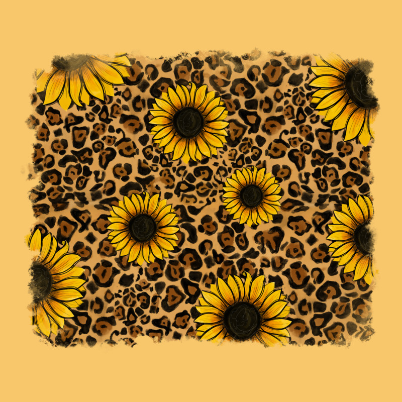 Leopard Sunflowers Background Vintage Hoodie by RanaPortraitStore | Teevron