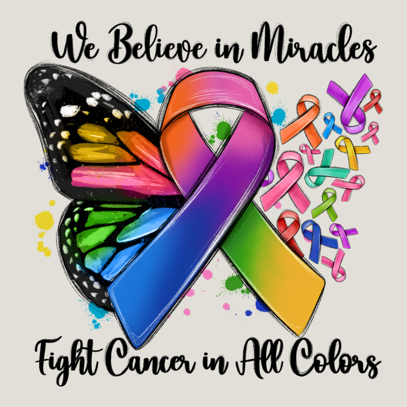 We Believe In Miracles Fight Cancer In All Colors Heavy Core Tee by MaliasSmallBusiness | Teevron