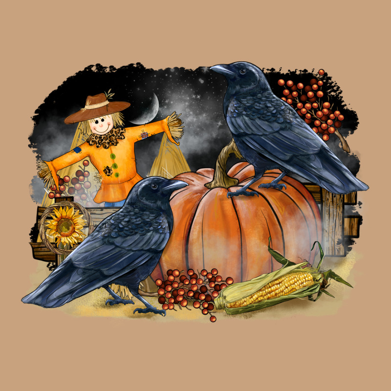Fall Background With Crow Vintage Tee by LillyAllenDesigns | Teevron
