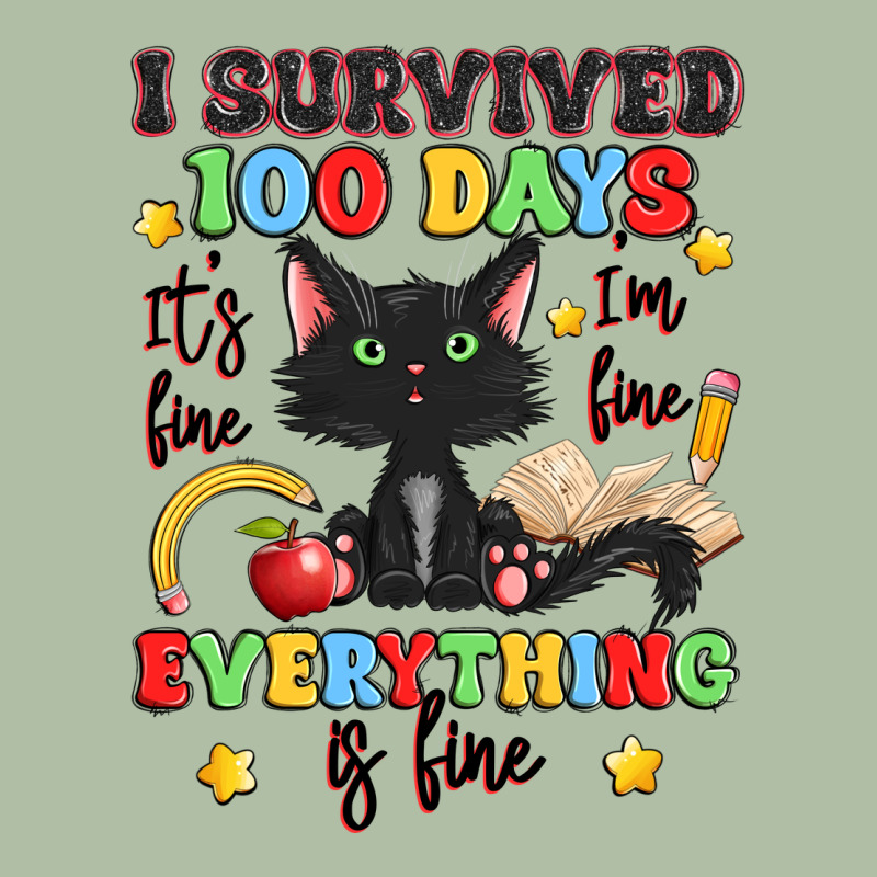 I Survived 100 Days It's Fine I'm Fine Urban Heavy Tee by Artiststas | Teevron