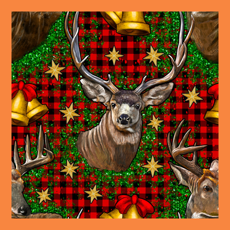 Christmas Deer And Bell Seamless Pattern Premium Sweatshirt by BundleAndBundleShop | Teevron