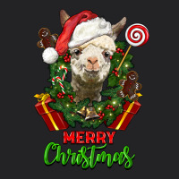 Merry Christmas Alpaca Face Vintage Tee | Teevron