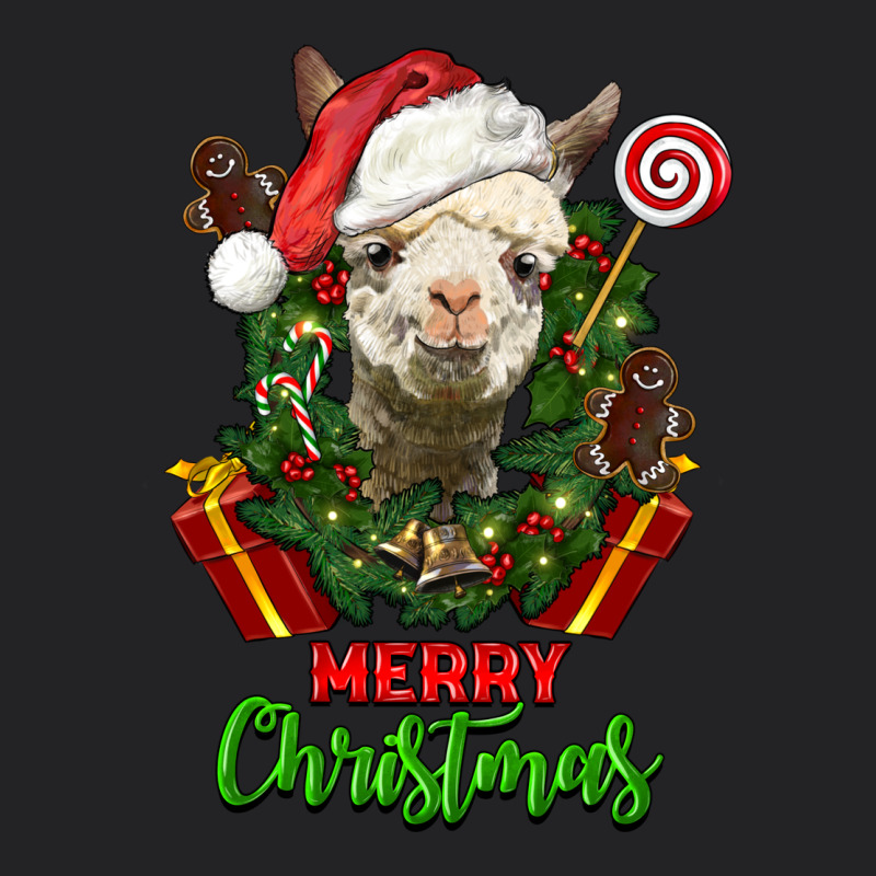 Merry Christmas Alpaca Face Vintage Tee by LillyAllenDesigns | Teevron