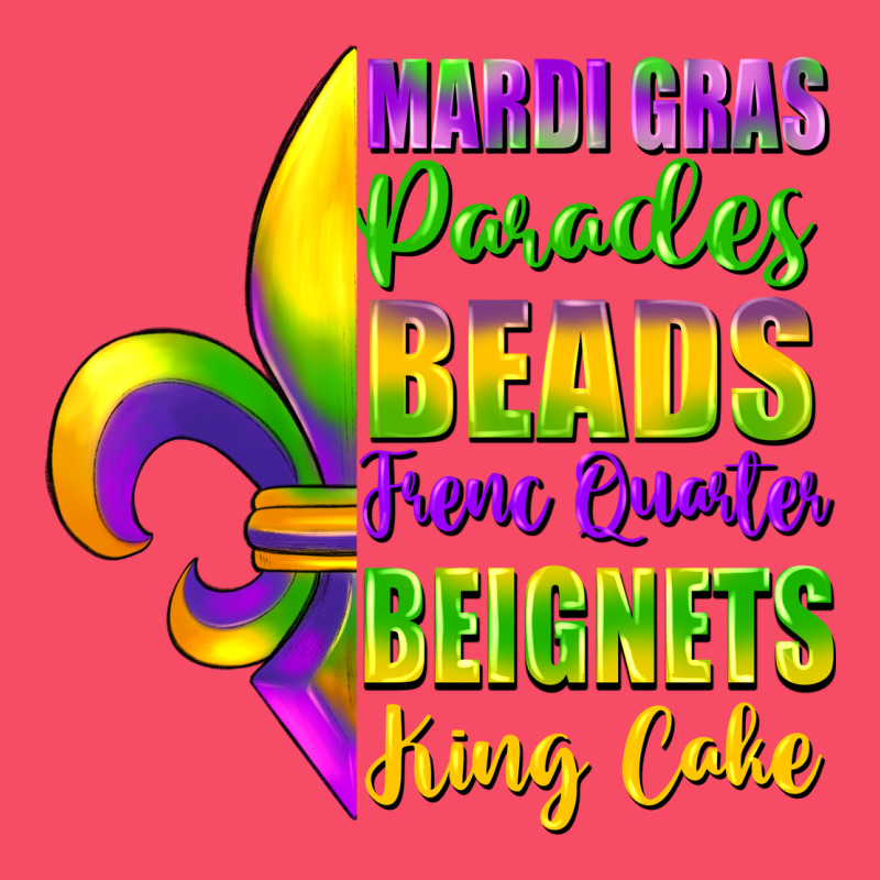 Mardi Gras Parades Beads French Quarter Beignets Premium Sweatshirt by FaDigitalArtStudio | Teevron