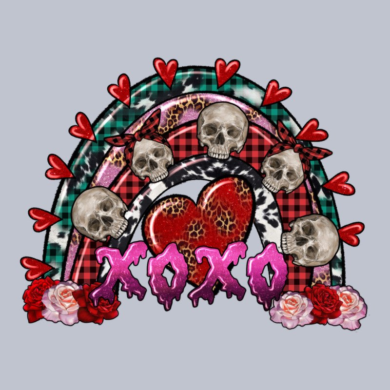 Skull Xoxo Rainbow Valentine's Day Premium Hoodie by FaDigitalArtStudio | Teevron