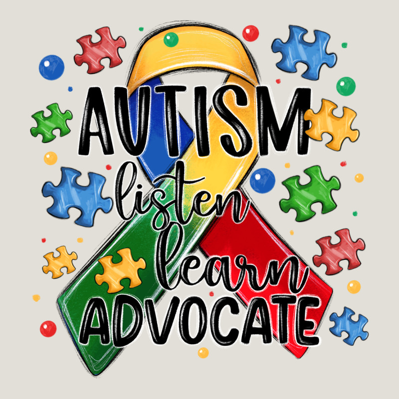 Autism Listen Learn Advocate Heavy Core Tee by MaliasSmallBusiness | Teevron