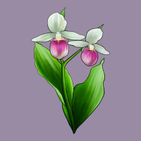 Pink And White Lady's Slipper Flower Classic Tee | Teevron