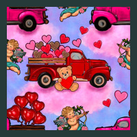 Valentines Day Truck And Cupid In The Sky Seamless Pattern Premium Sweatshirt | Teevron