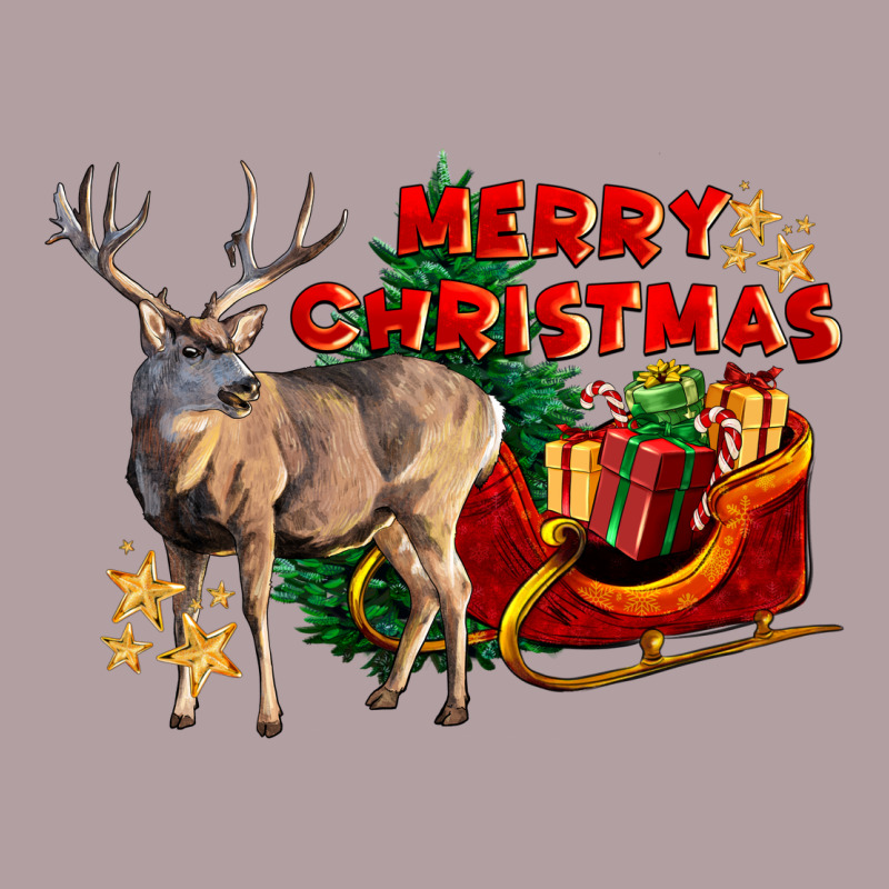 Merry Christmas Deer Vintage Hoodie by LillyAllenDesigns | Teevron