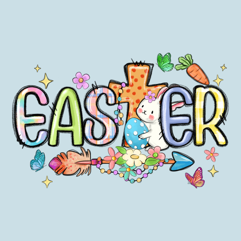 Easter Cross With Bunny Ladies Tee by MaliasSmallBusiness | Teevron