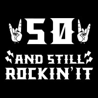 50 Birthday Rock Whitw Long Sleeve Tee | Teevron