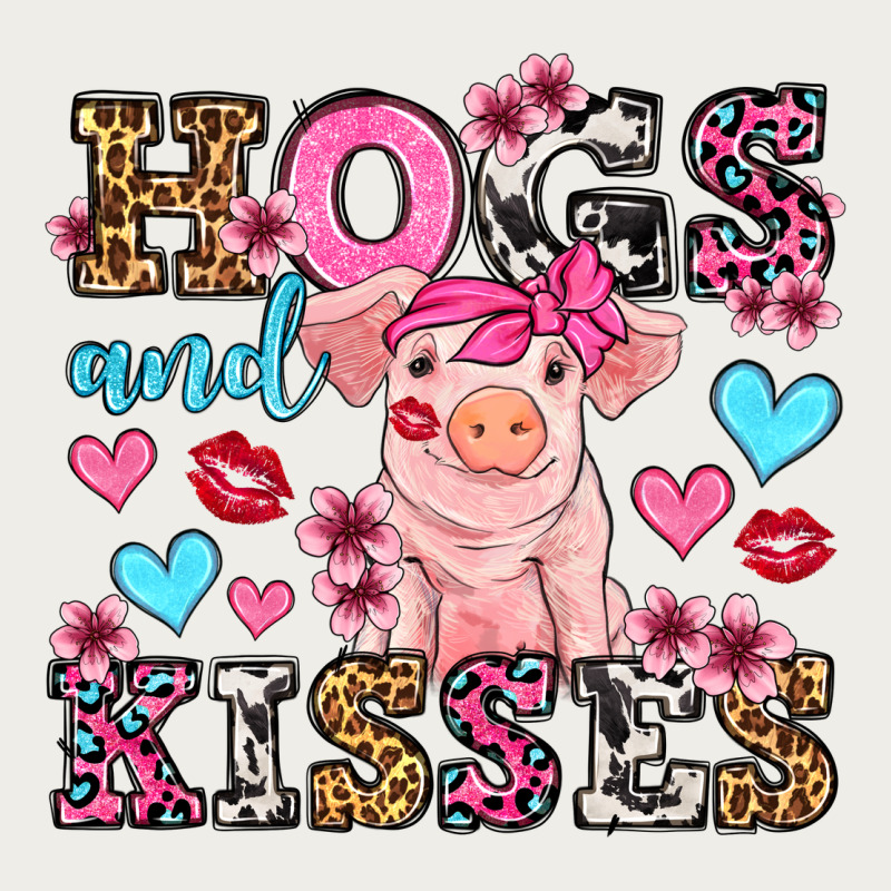 Hogs And Kisses Pig  Olivia Zipper Hoodie by OliviaCreatesArt | Teevron
