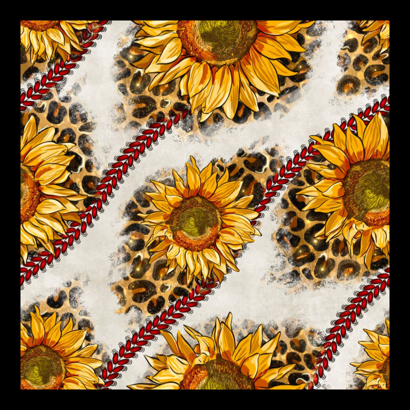Baseball Sunflowers And Leopard Seamless Pattern Premium Sweatshirt by BundleAndBundleShop | Teevron
