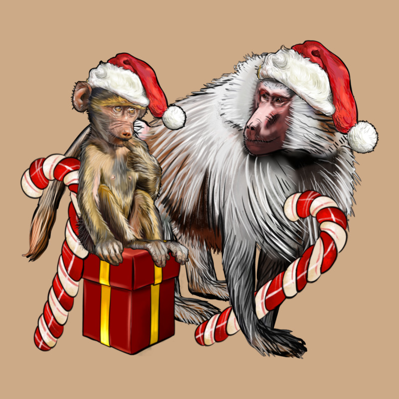 Christmas Baboon Baby And Mama Vintage Hoodie by LillyAllenDesigns | Teevron