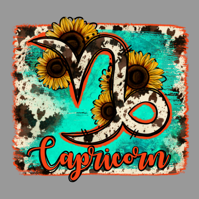 Capricorn Turquoise Cowhide Vintage Hoodie by RanaPortraitStore | Teevron