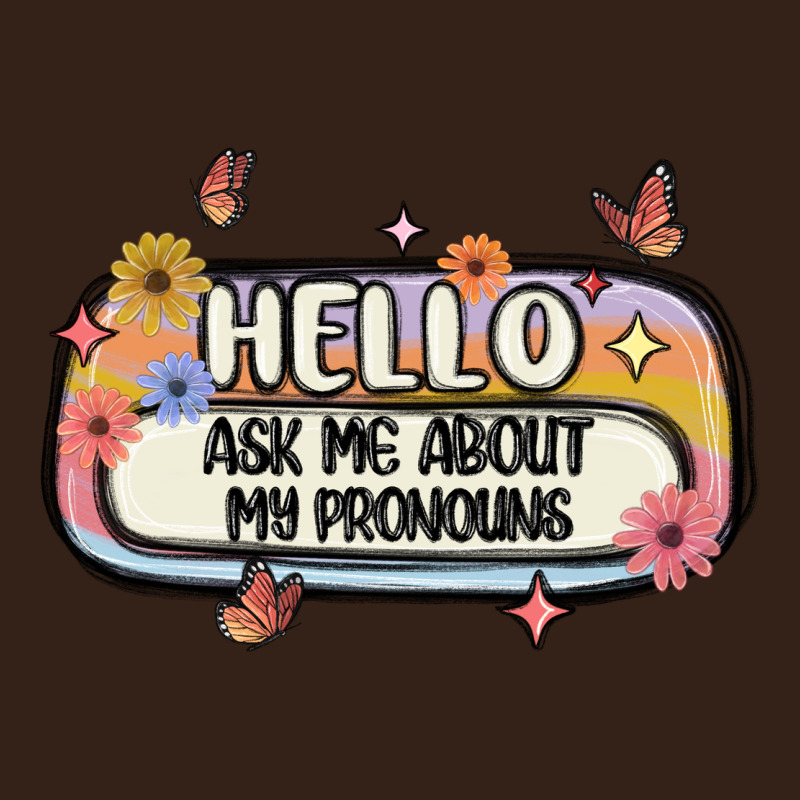 Ask Me About My Pronouns Heavy Core Tee by MaliasSmallBusiness | Teevron