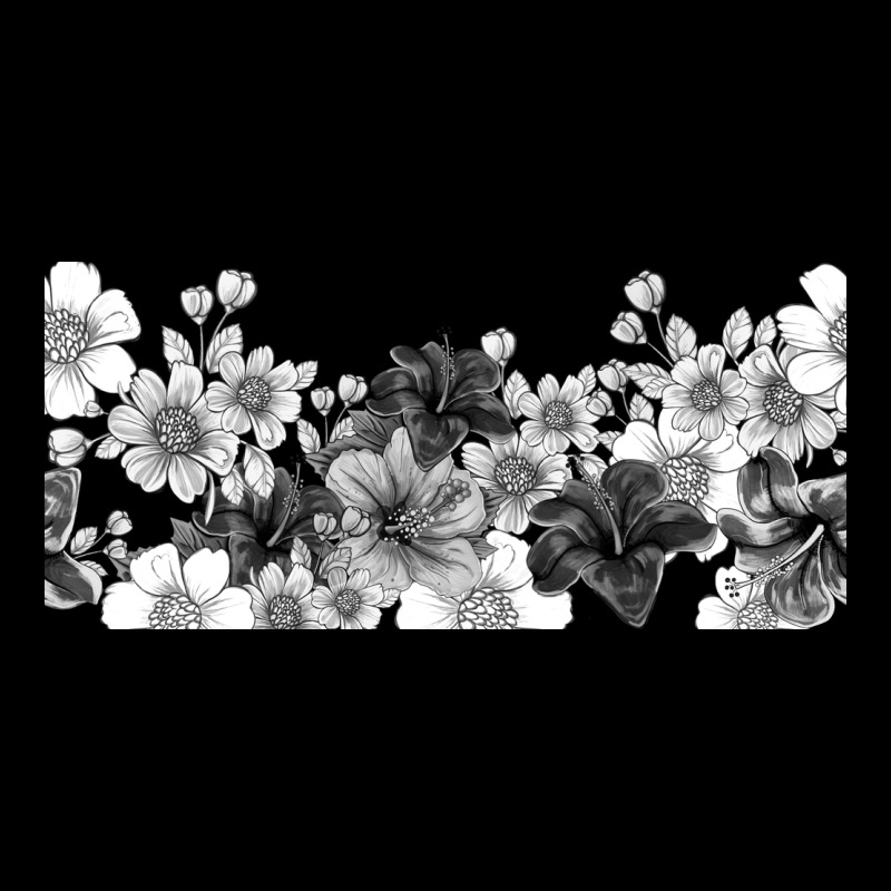 Black And White Floral Heavyweight Sweatshirt by TumblerDesignByShophia | Teevron