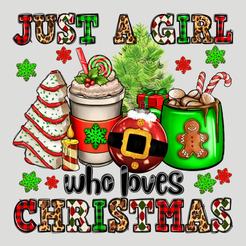 Just A Girl Who Loves Christmas Zipper Hoodie by OliviaCreatesArt | Teevron